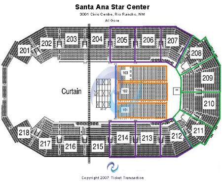 Seating Chart Santa Ana Star Center