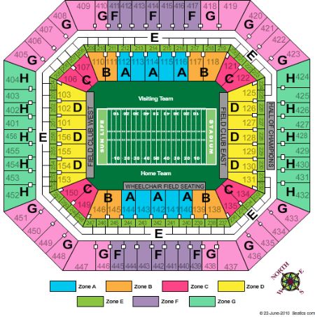 Sun Life Stadium Tickets and Sun Life Stadium Seating Chart - Buy Sun ...