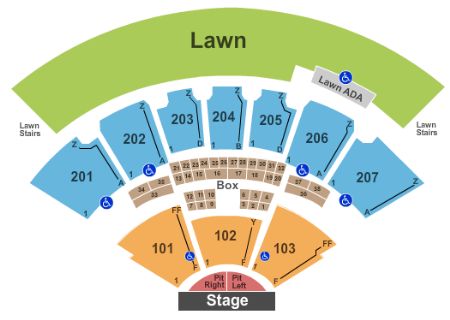 Burning Hills Amphitheatre Seating Chart