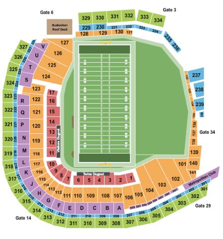 Target Field Tickets and Target Field Seating Chart - Buy Target Field ...