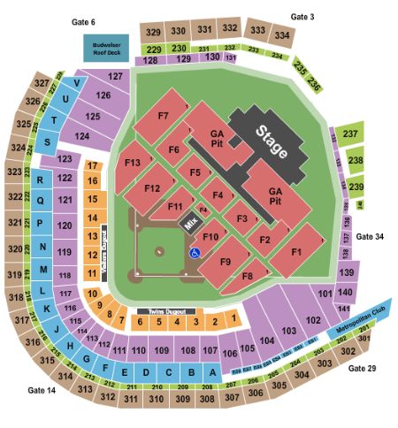 Target Field Tickets and Target Field Seating Chart - Buy Target Field ...