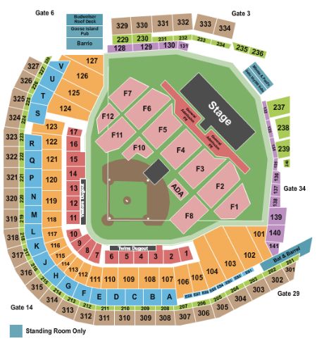 Target Field Tickets and Target Field Seating Chart - Buy Target Field ...