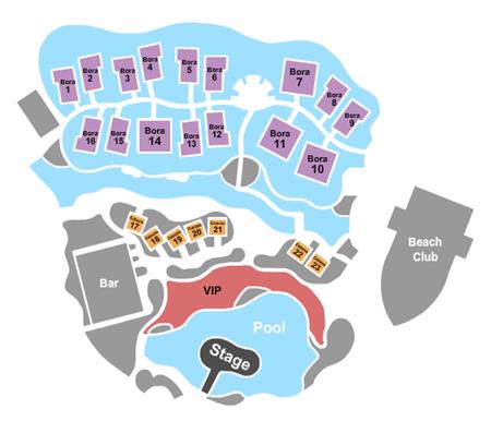 The Guitar Hotel Pool at Hard Rock Live