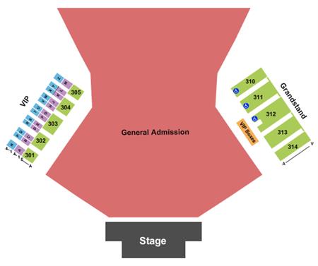 G.A. Floor w/ Reserved Grandstands