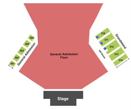 GA Floor and GA Grandstands