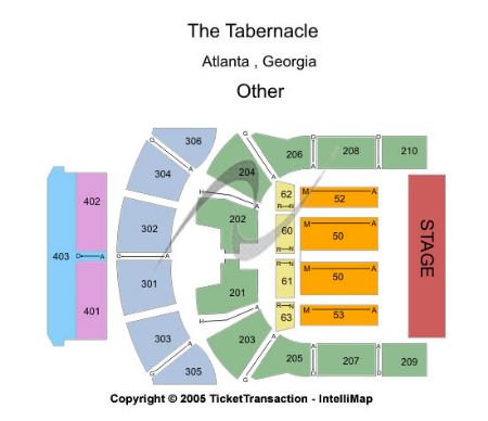 Tabernacle Seating Chart General Admission