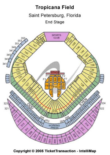 Tropicana Field Tampa Seating Chart