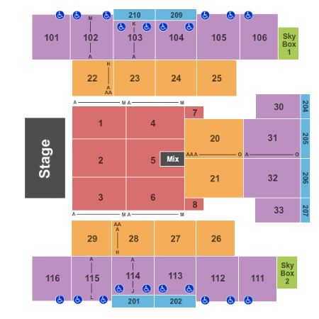 Turning Stone Resort & Casino Event Center Seating Chart