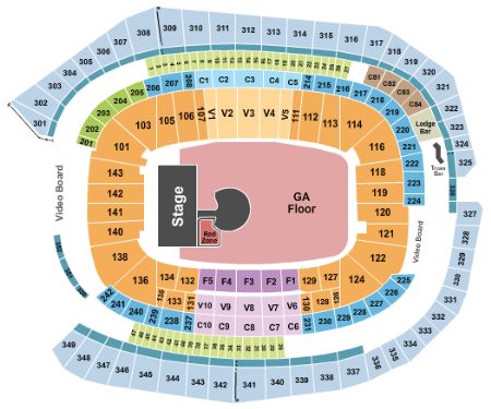 Us Bank Stadium Seating Chart Garth Brooks