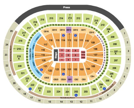 U2 Seating Chart Philadelphia