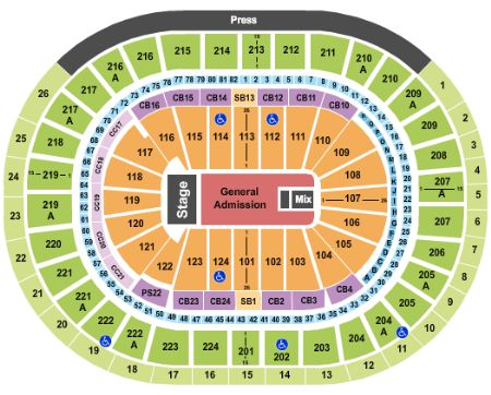 Wells Fargo Seating Chart Sixers