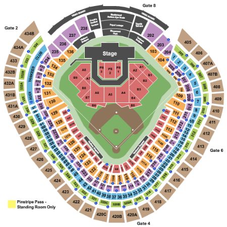 Yankee Stadium Tickets and Yankee Stadium Seating Chart - Buy Yankee ...