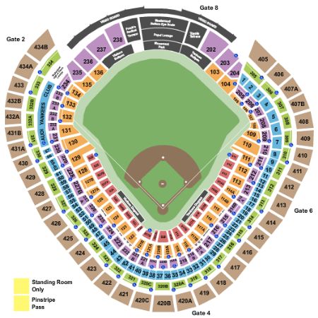 Yankee Stadium Tickets and Yankee Stadium Seating Chart - Buy Yankee ...